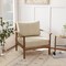 Contemporary Accent Chair with Solid Rubberwood Arms for Home